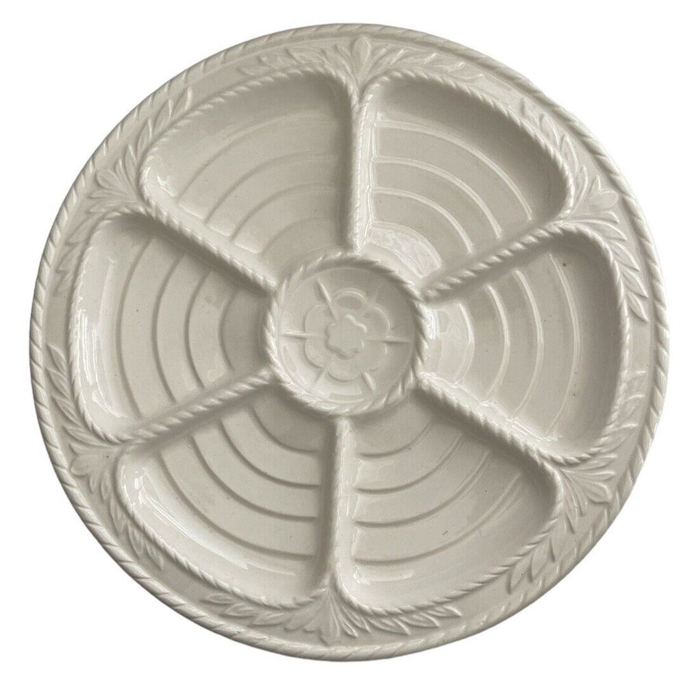 Secla Portugal 10” Sectioned Serving Dish Ivory